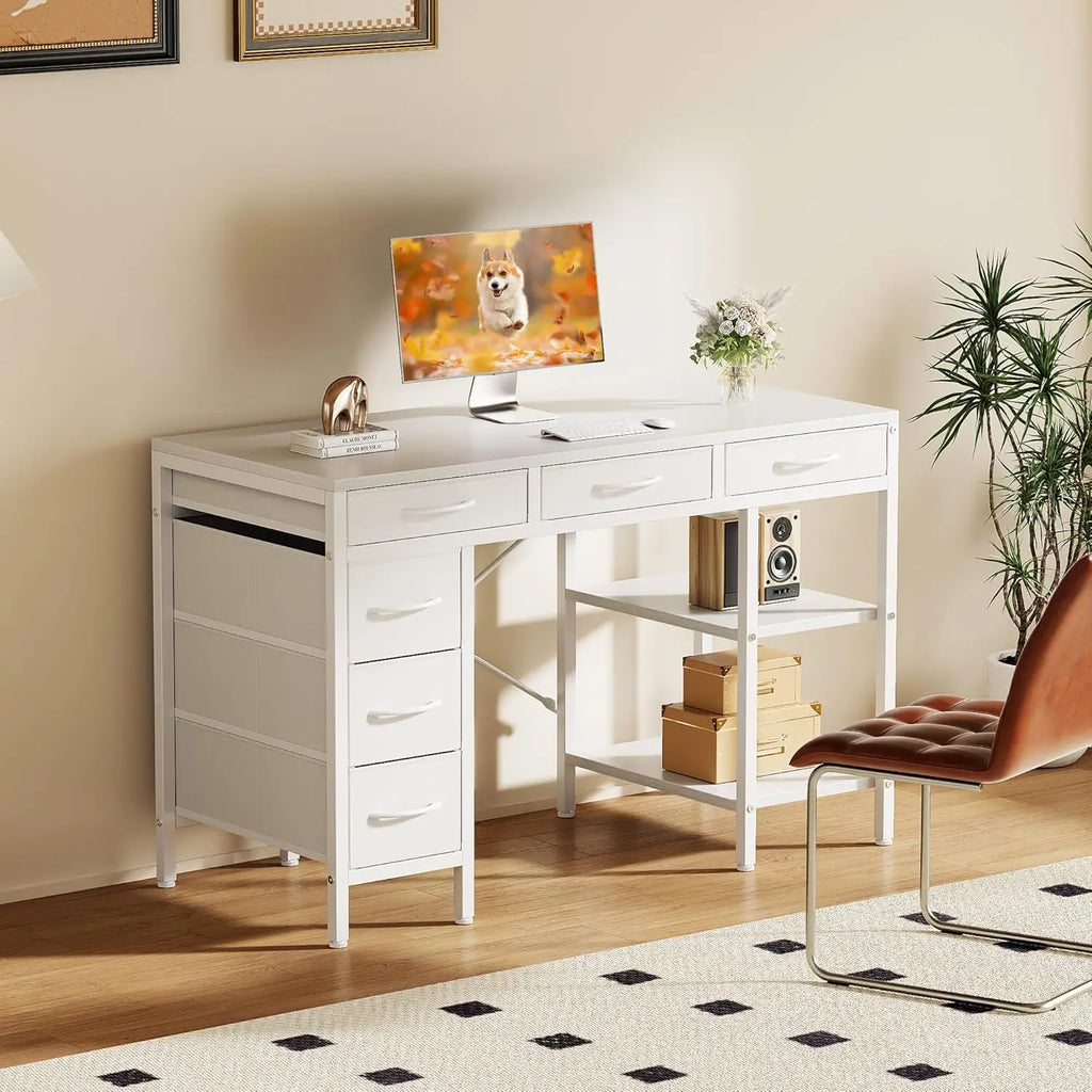 47-Inch Computer Desk with 6 Drawers