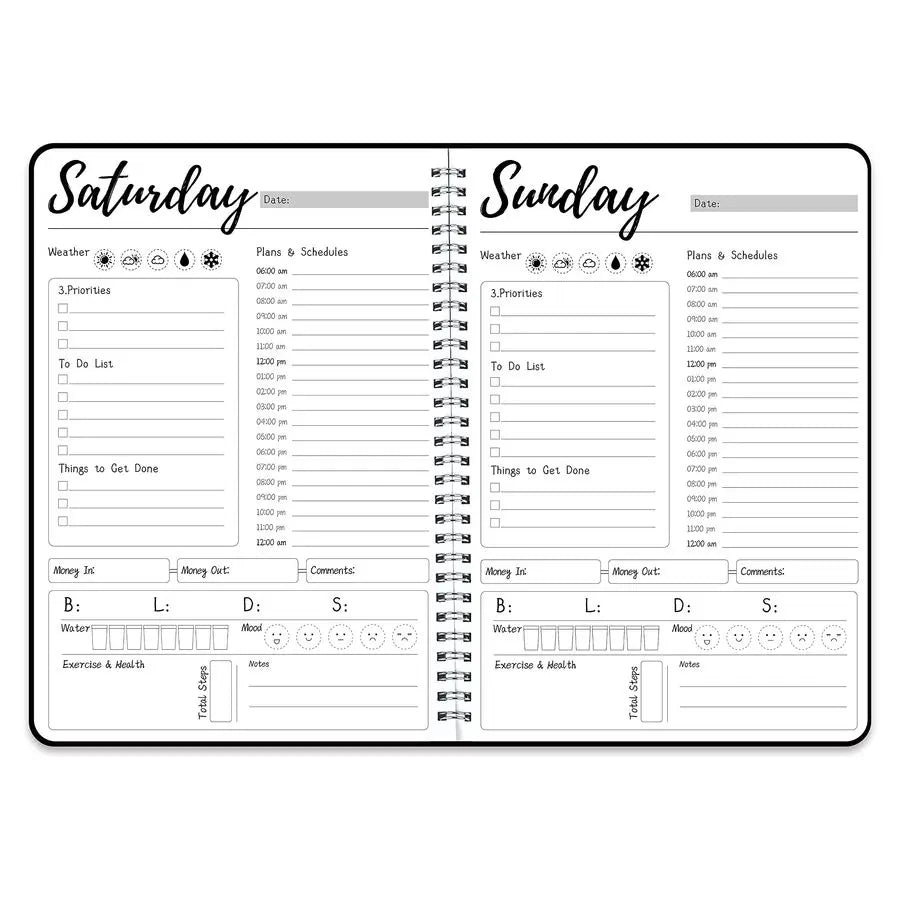 2026 Work/Day Planner With Hourly Schedules