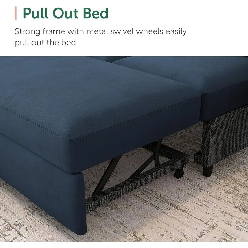 Sectional Sleeper Sofa with Pull-Out Bed
