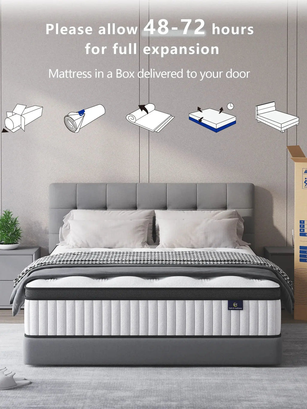 12 Inch Queen Size Hybrid Mattress