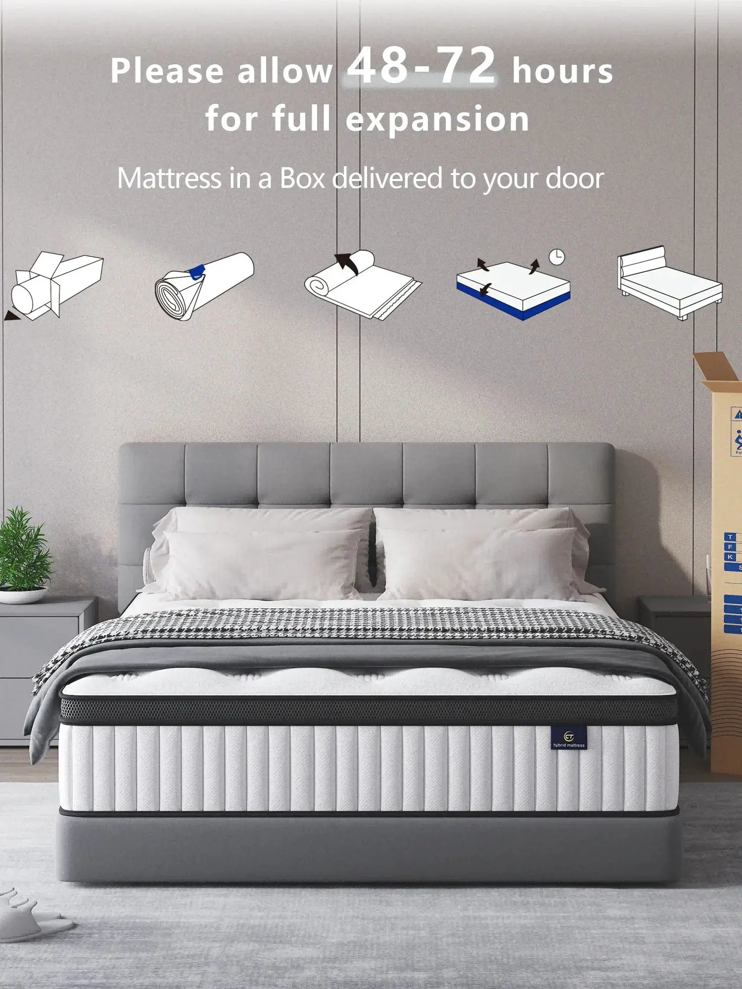 12 Inch Queen Size Hybrid Mattress