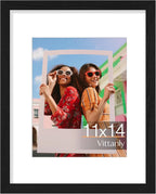 Black Picture Frame with Mat For 8x10 Photos