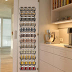 Adjustable Wall Mount Spice Rack, Black