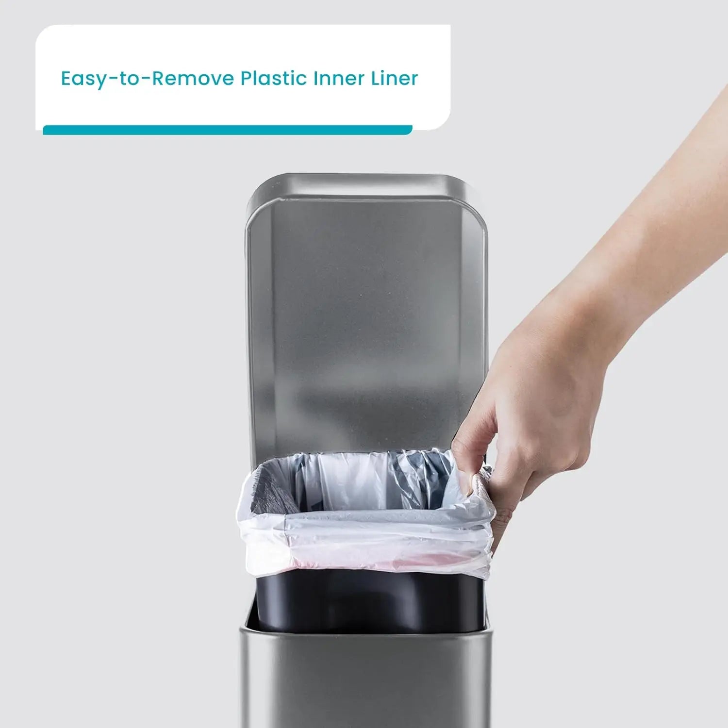 1.3 Gallon Stainless Steel Bathroom Trash Can