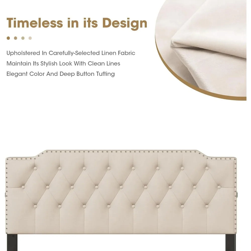 Queen Size Upholstered Platform Bed