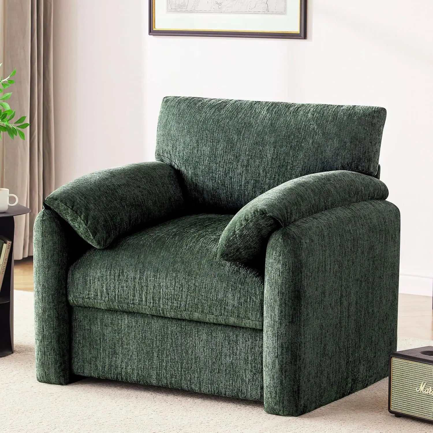 38.6in Chenille Oversized Armchair