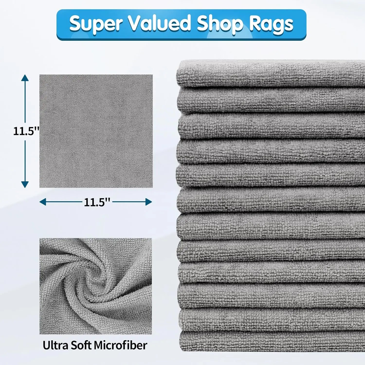 50-Pack  Microfiber Cloths, Ultra Absorbent