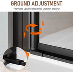 Semi-Frameless Bi-Fold Shower Door 35.5-37" W x 72" H, Reversible, Matte Black