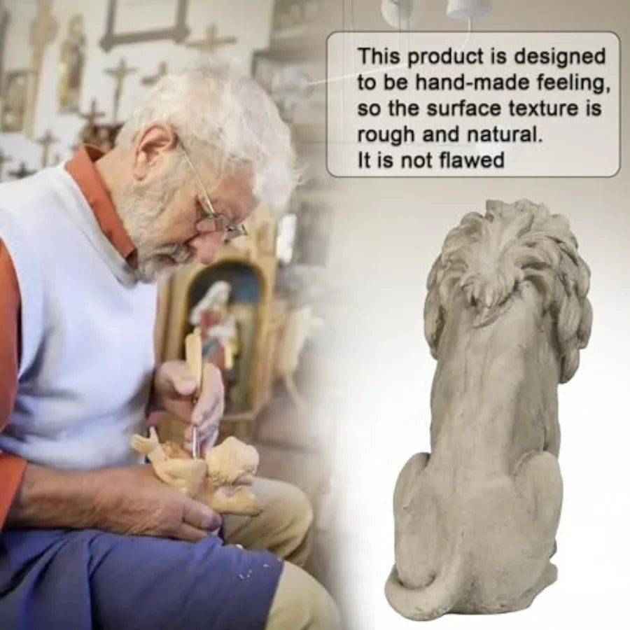 Statue 20" Stone Lion  Statue   Stone