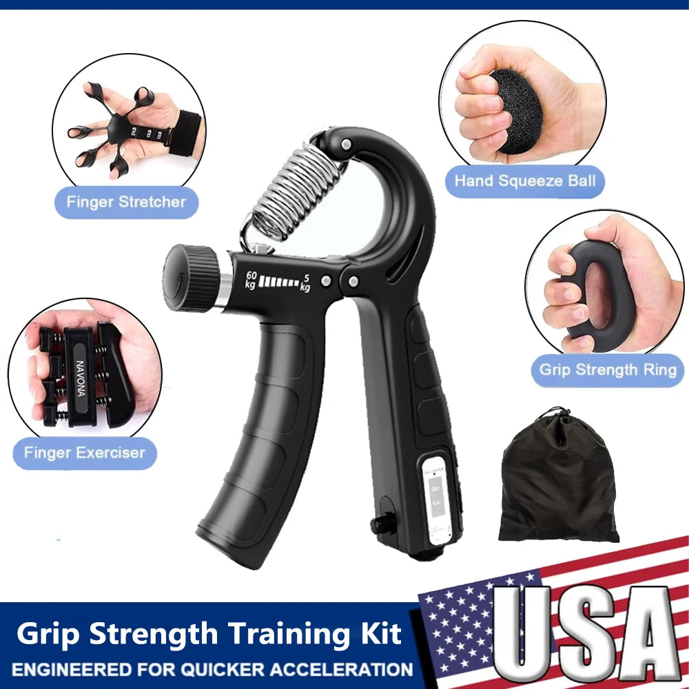 5Pcs Hand Adjustable Grip Trainer Kit