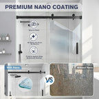 Frameless Bathtub Sliding Shower Door - 60" W