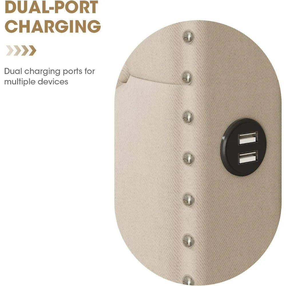 Queen Size Upholstered Platform Bed