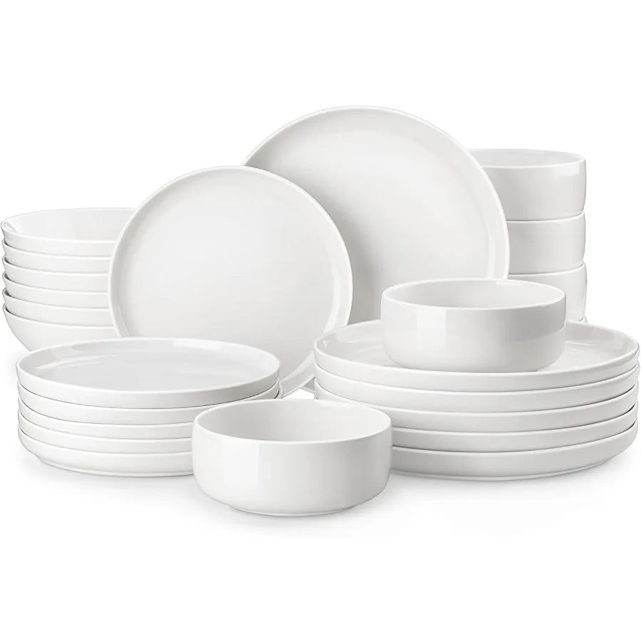 MALACASA  24 Pieces  Porcelain Dinnerware Set
