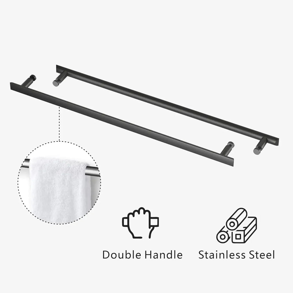 56-60" W x 72" H Semi-Frameless Sliding Shower Door Matte Black