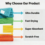 10 Pack Microfiber Cleaning Cloths Lint-Free