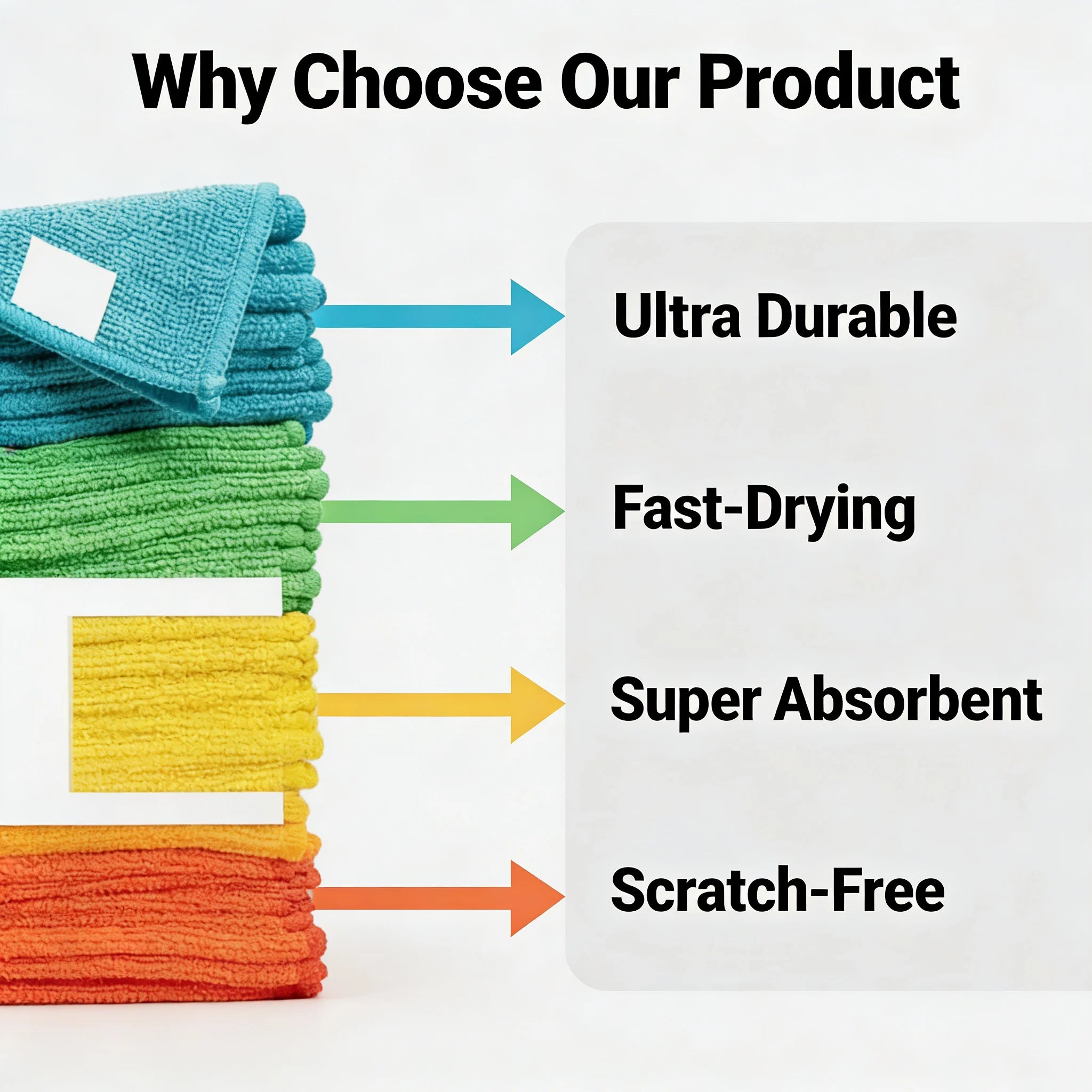 10 Pack Microfiber Cleaning Cloths Lint-Free