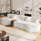 109" Modern Sectional Curved Couch,  4-Seater