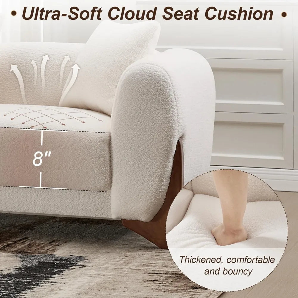 87" Modern Cloud Couch with Deep Seat