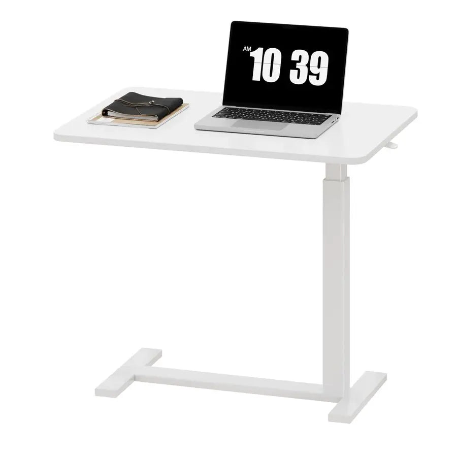 Adjustable Overbed Bedside Table with Wheels