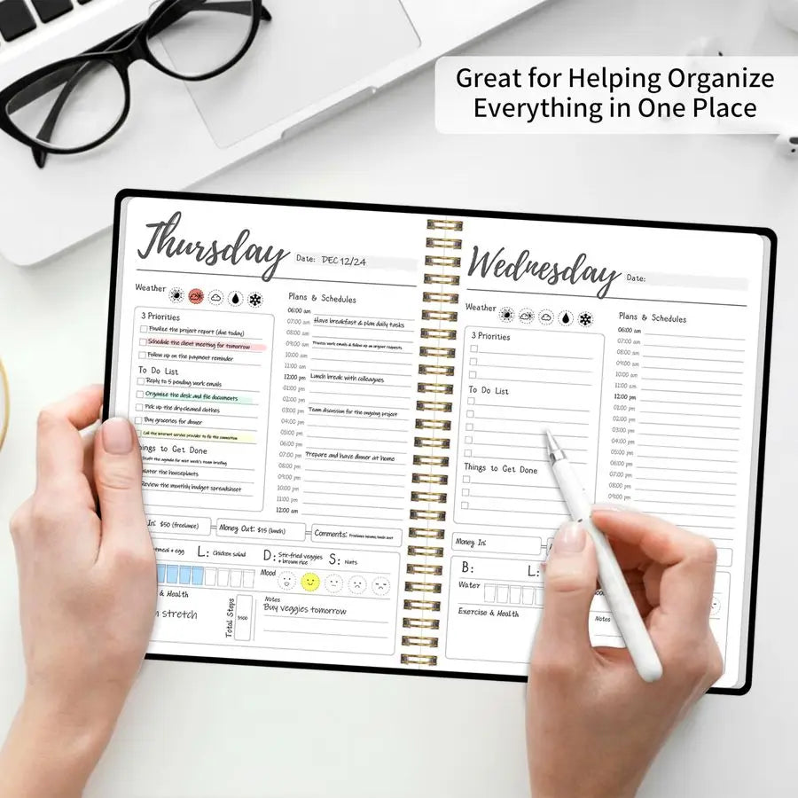2026 Work/Day Planner With Hourly Schedules