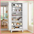 75.2" Tall White Metal Storage Cabinet