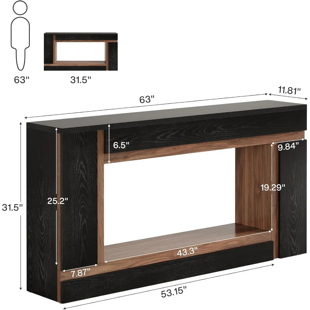 63-Inch Long Console Table for Entryway