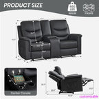 Double Reclining Loveseat With Center Console
