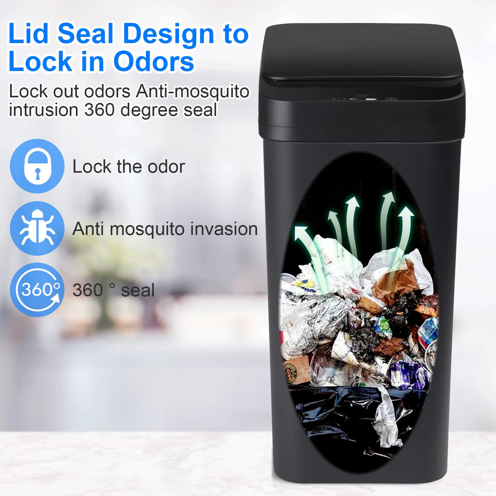 2 Pack Bathroom Automatic Trash Can