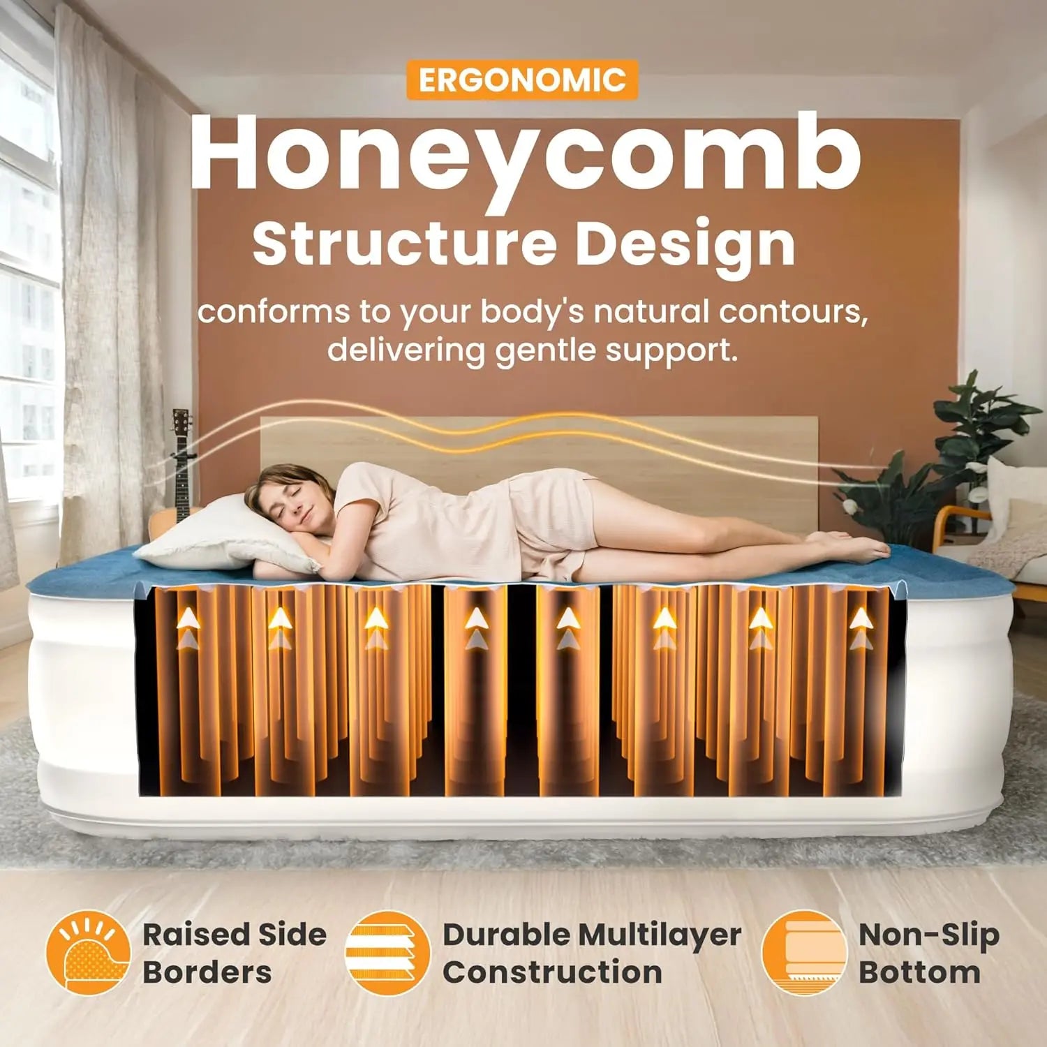 Queen Air Mattress with Built-in Air Pump