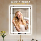 24"x32" LED Bathroom Mirror with Dimmable Lights