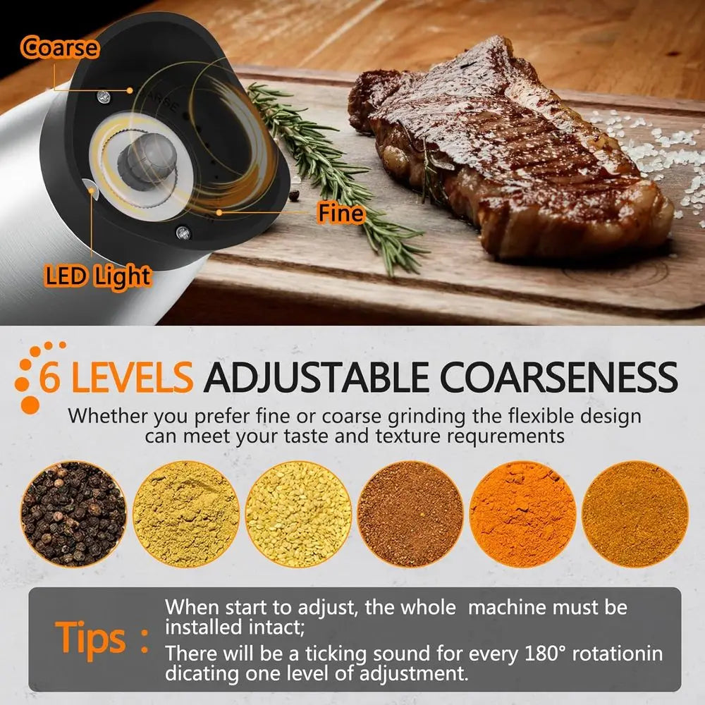 Rechargeable Automatic Pepper Mill Grinder