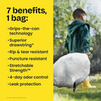 Flexible 13-Gallon Kitchen Trash Bags With Lavender Scent