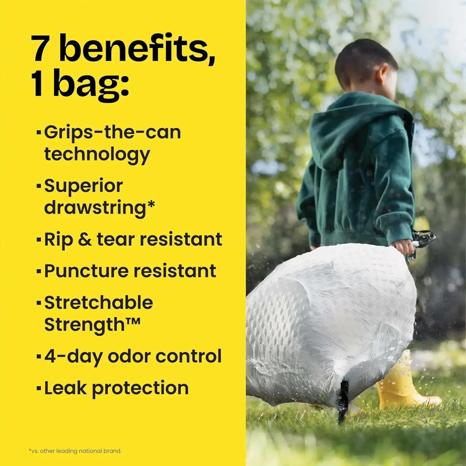 Flexible 13-Gallon Kitchen Trash Bags With Lavender Scent