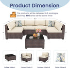 7 Pc Rattan Sectional Patio Set