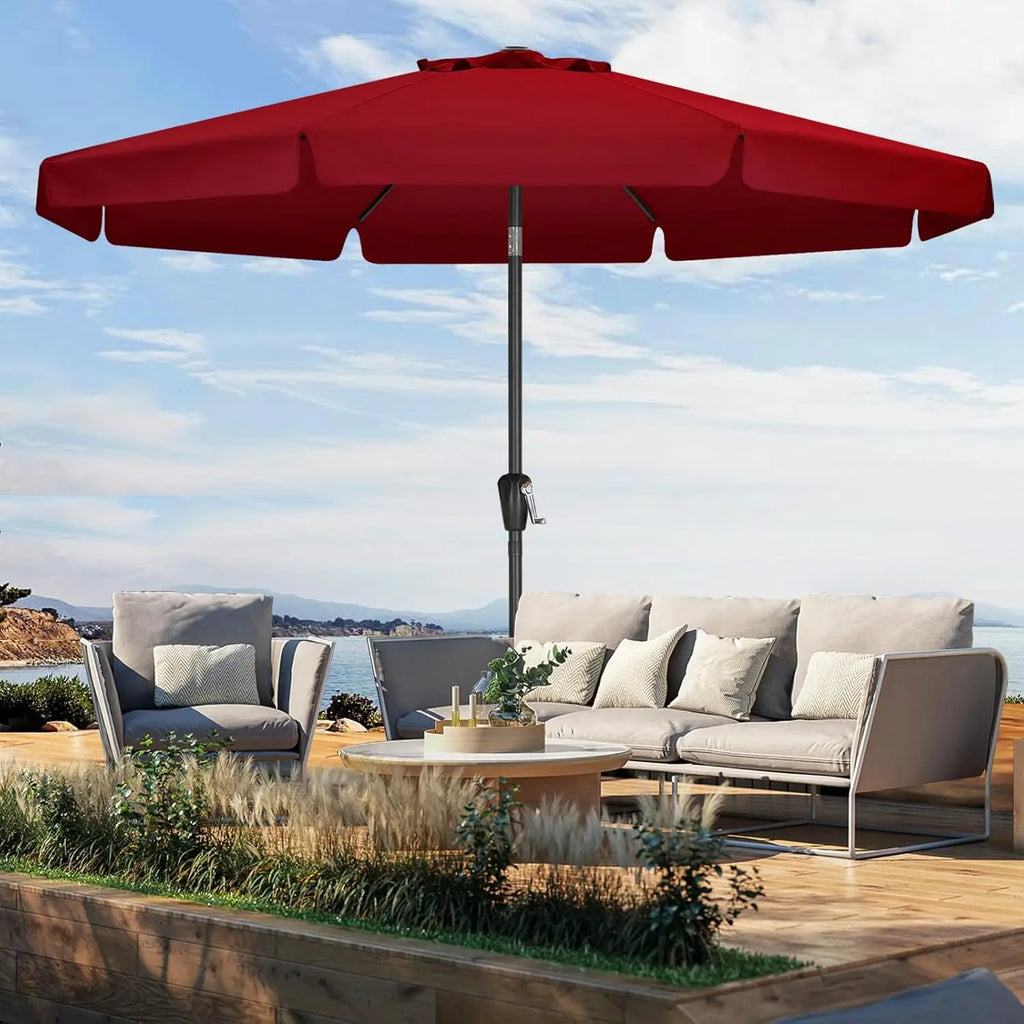 11ft Burgundy Round Patio Umbrella