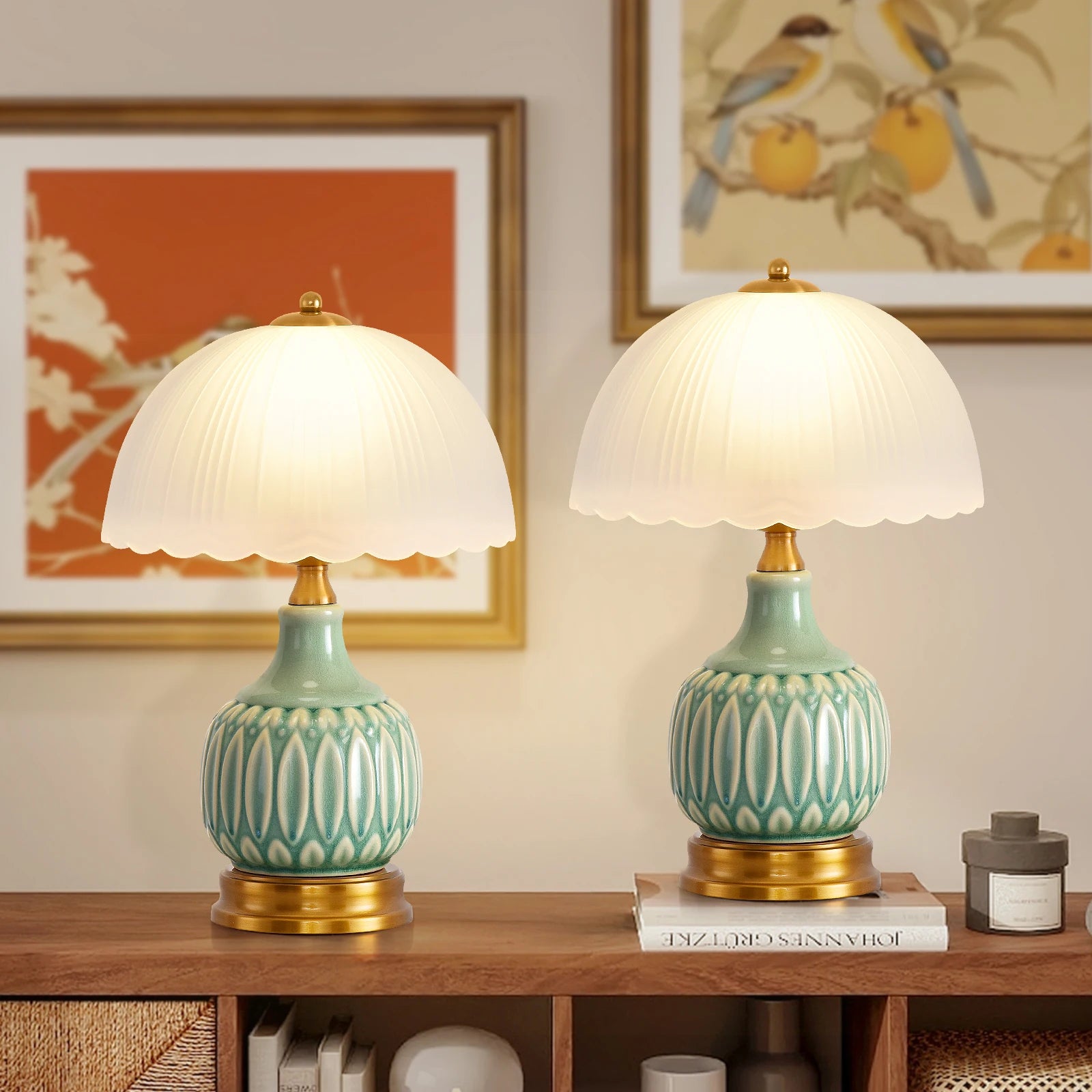 16" Vintage Ceramic Table Lamp