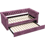 Modern Velvet Daybed with Trundle