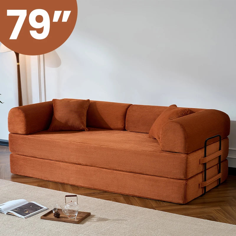 79’’ Folding Convertible Sofa Bed ,Corduroy