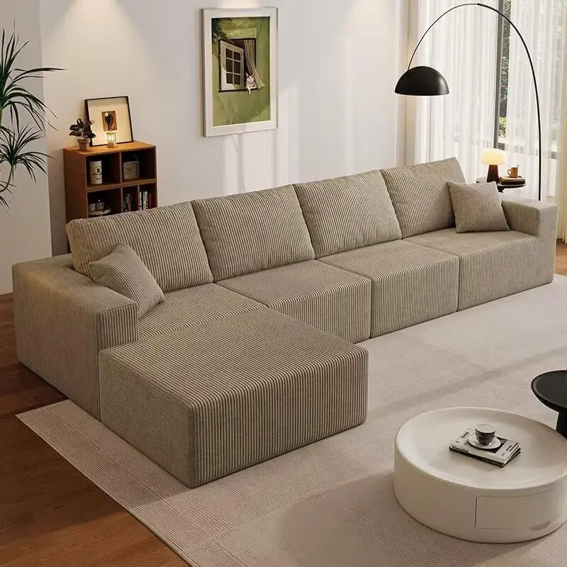 139" Sectional L-Shape Sofa With Chaise
