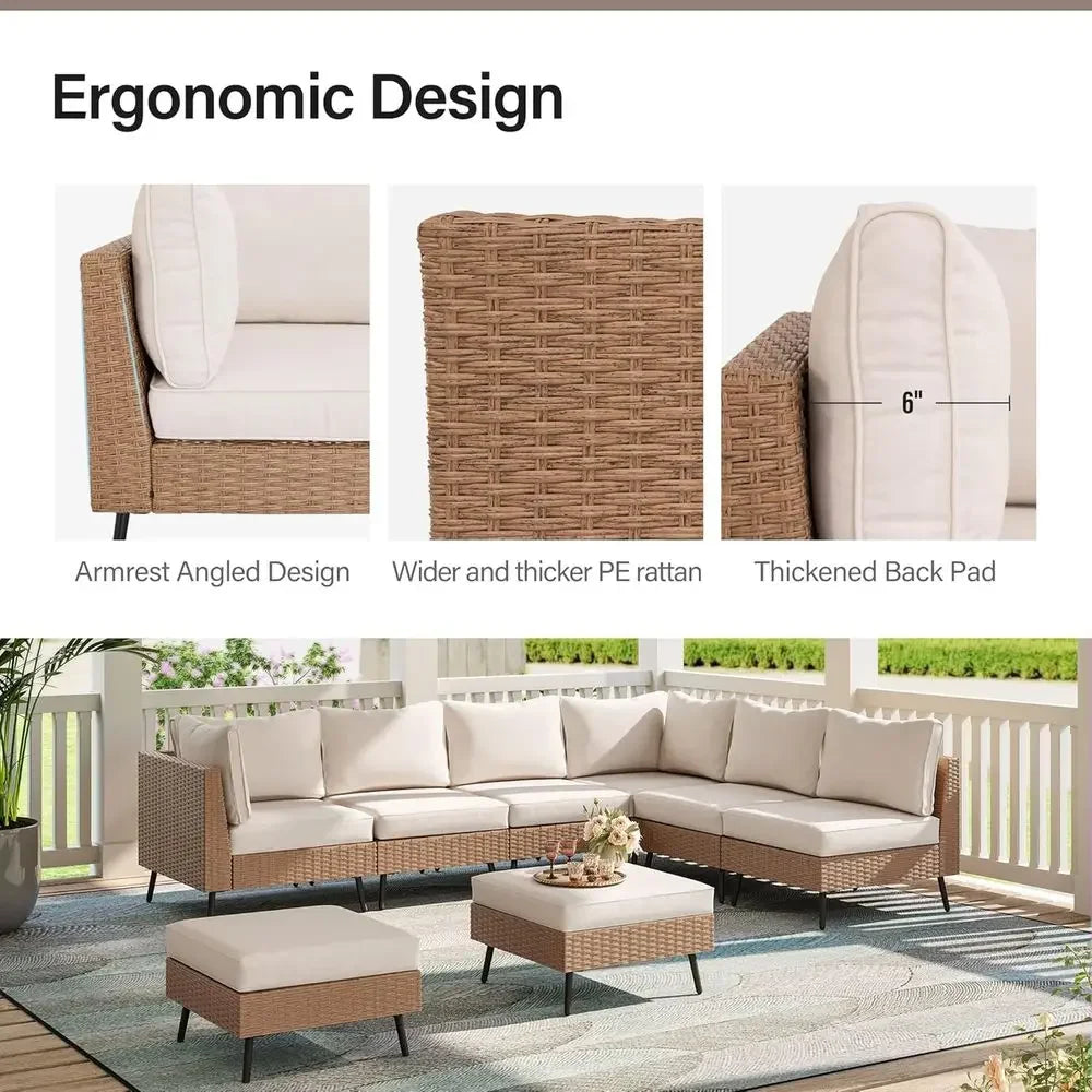 9-Piece Outdoor Patio Furniture Set with 43" Gas Fire Pit