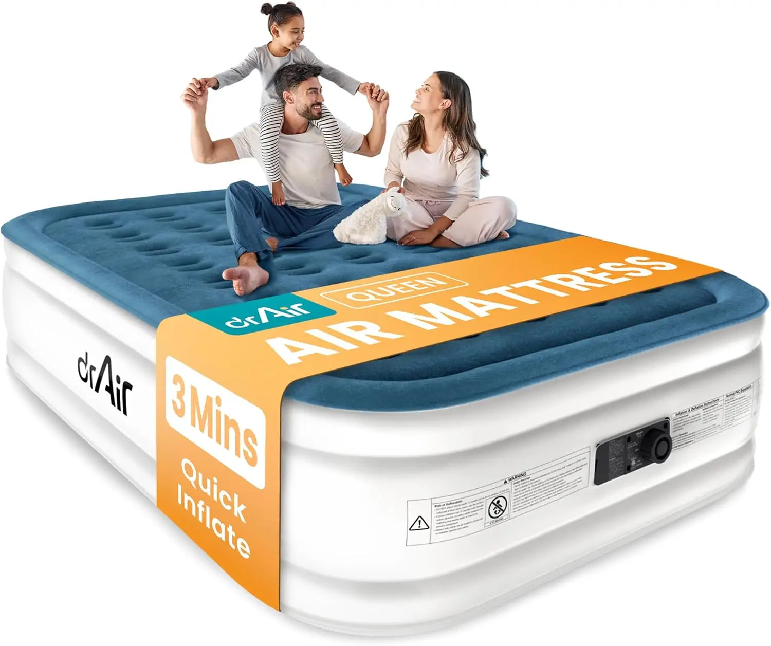 Queen Air Mattress with Built-in Air Pump