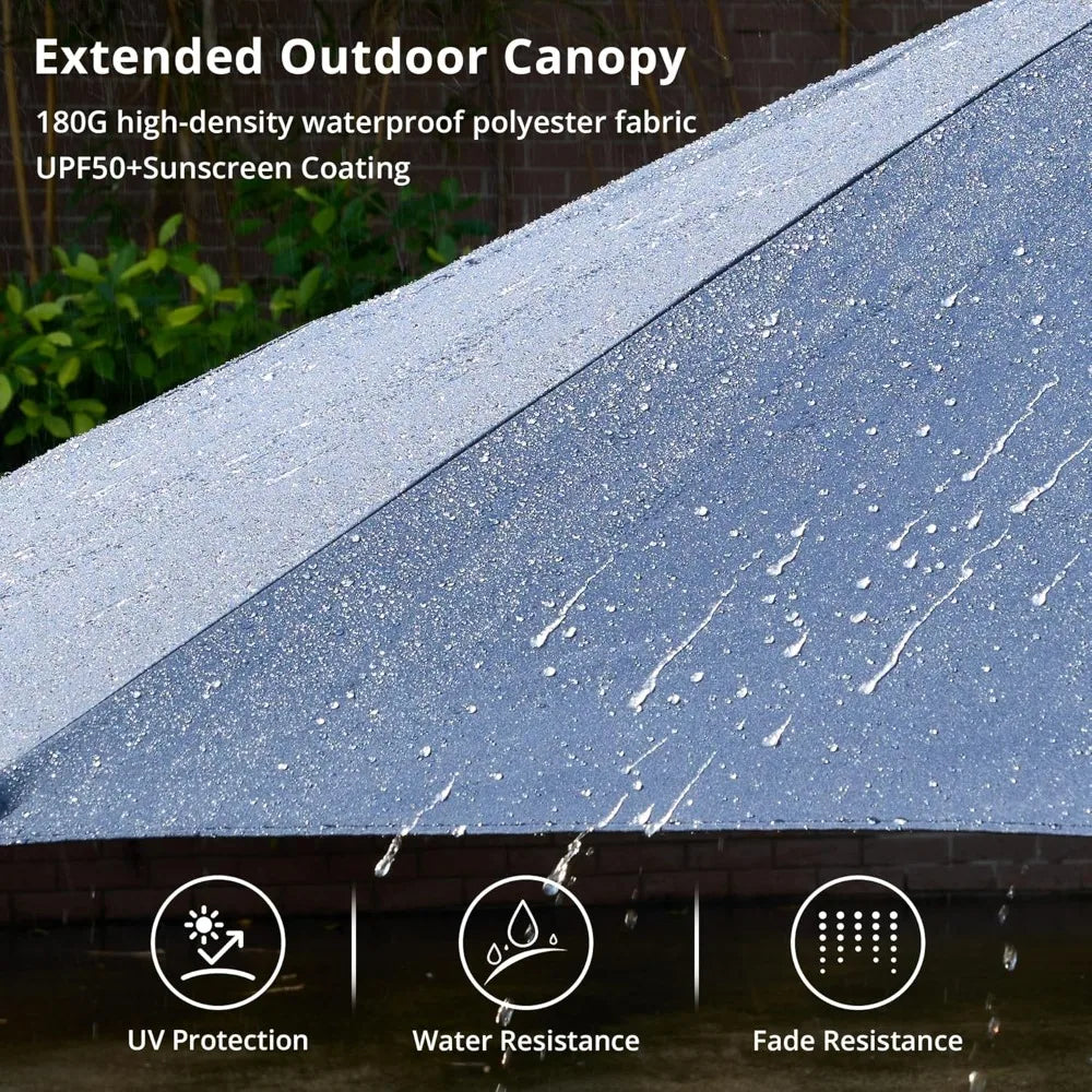 15ft Large Patio Umbrella & Base