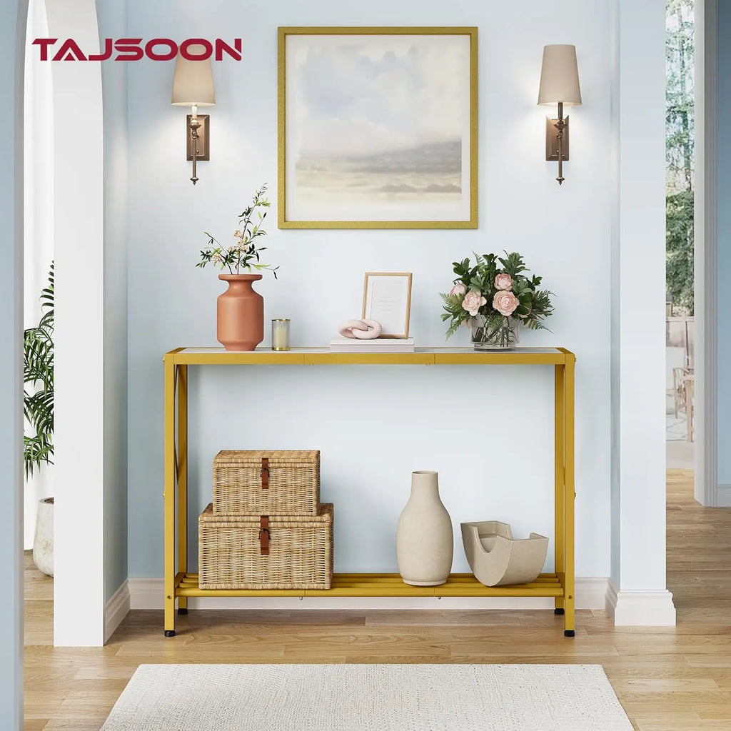 41.8" 2-Tier Console Table with Shelves