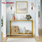 41.8" 2-Tier Console Table with Shelves