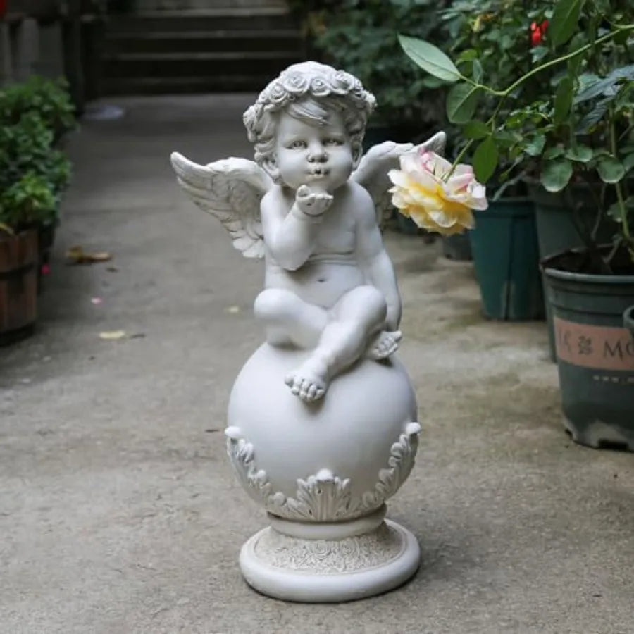 18in   Outdoor Cupid Sculpture