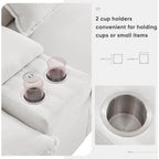 6-Seat U-Shaped Sofa With Cup Holders