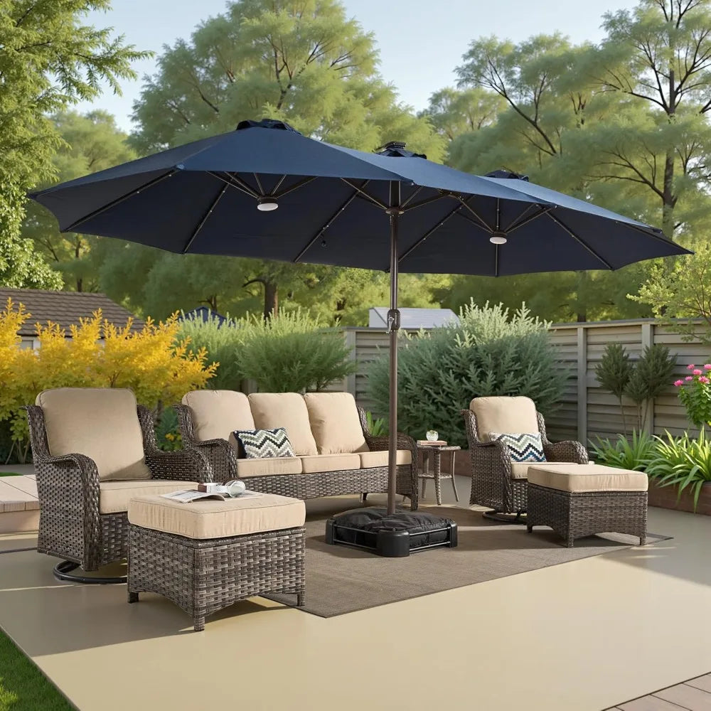 15ft Large Patio Umbrella & Base