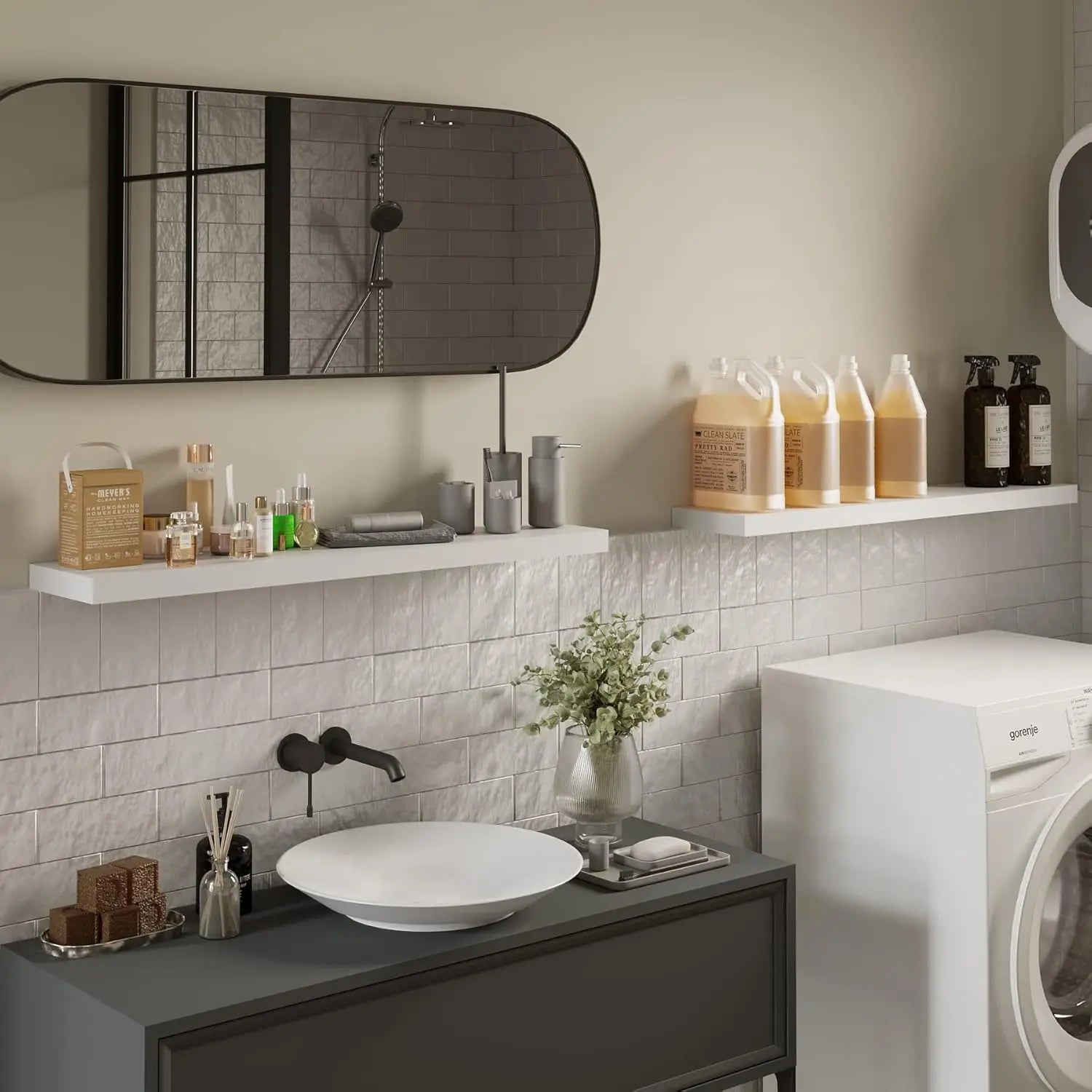 31 Inch White Floating Shelves Set Of 2