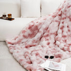 Cozy Faux Rabbit Fleece Throw Blanket