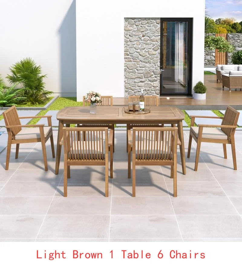 7-Piece Acacia Outdoor Dining Set